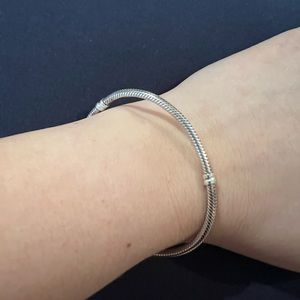 Pandora Momemts Snake Chain Bracelet Silver, Size 7 1/4